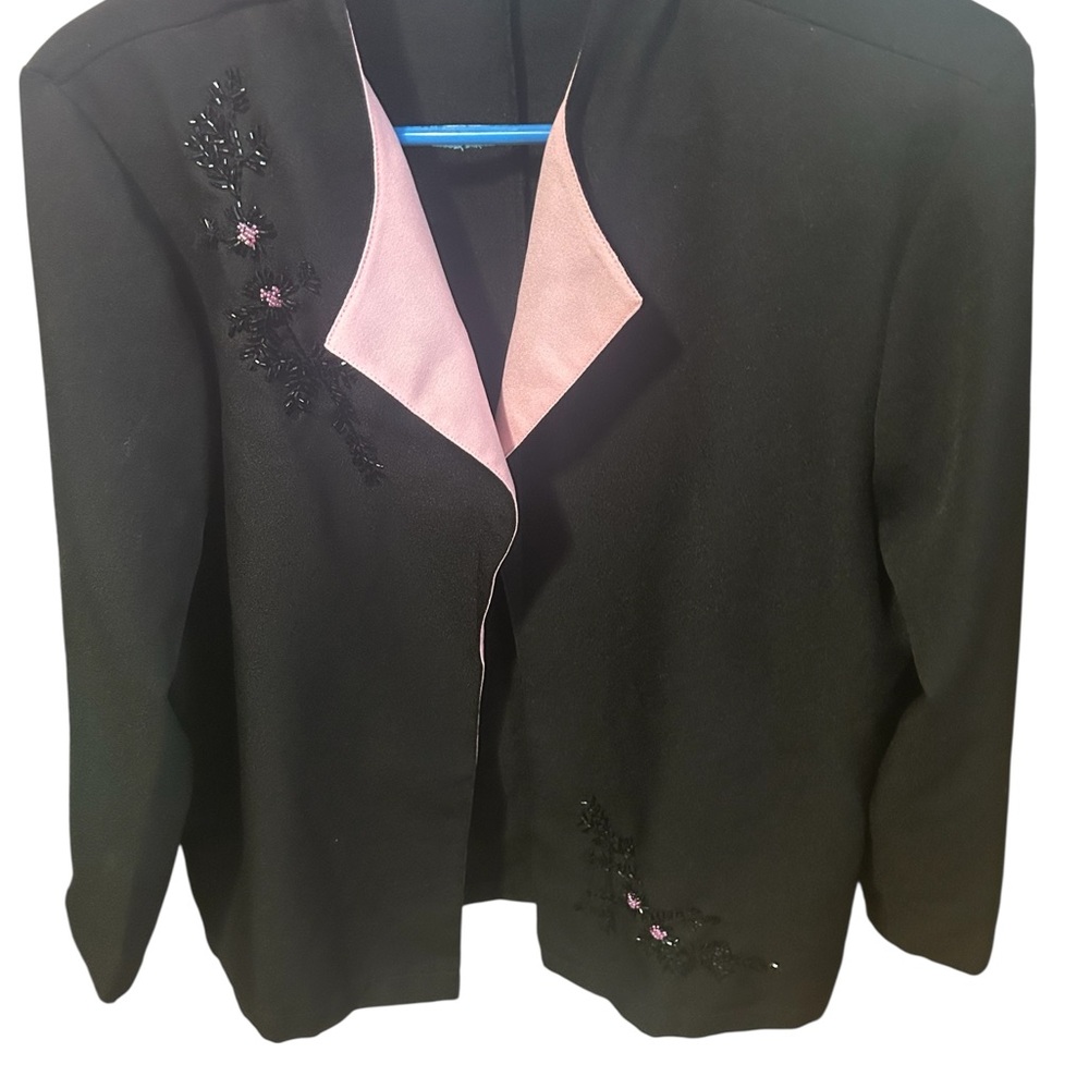 Chic Black and Pink Women's Blazer